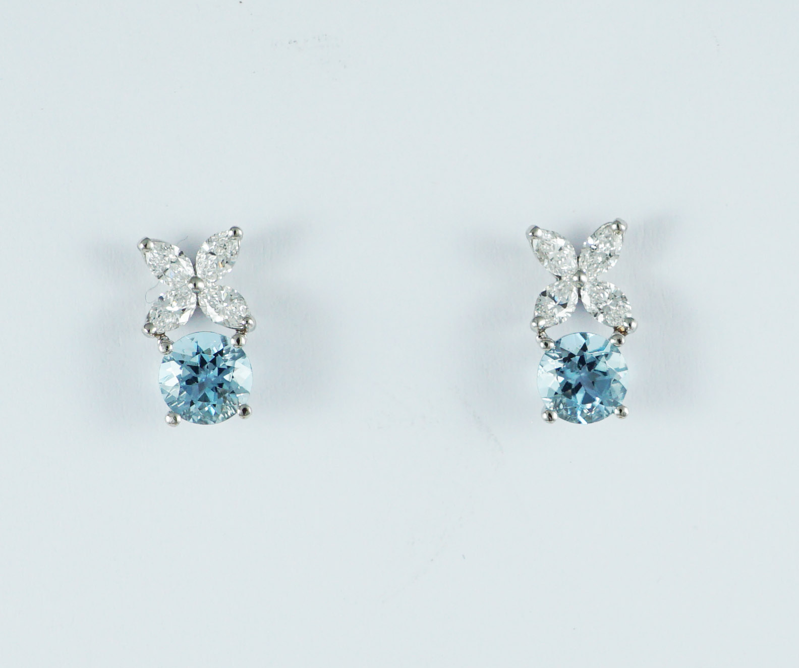Tiffany & Co Aquamarine and Diamond Victoria Earstuds Baxter & Hanks